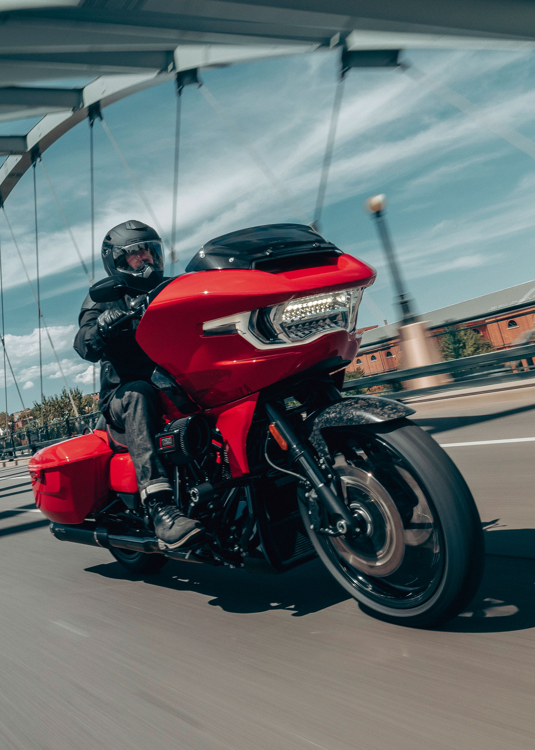 2025 CVO Road Glide ST motorcycle riding shot