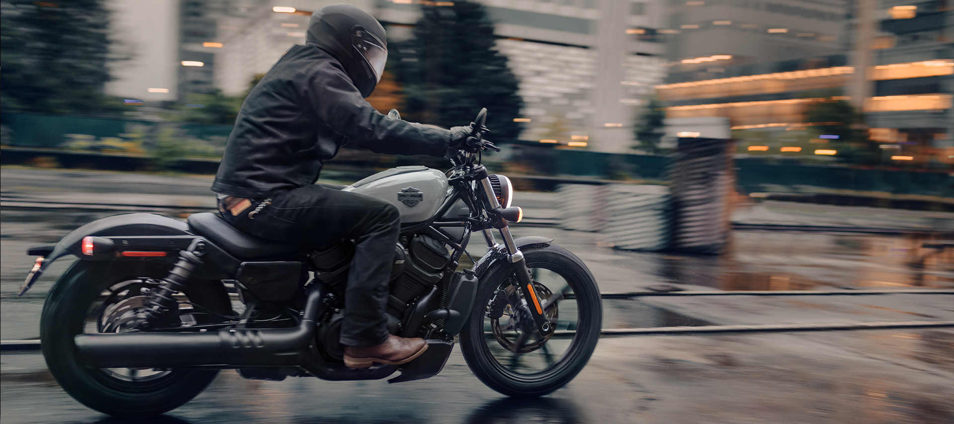 2025 Nightster motorcycle riding shot